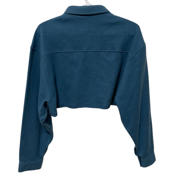 Reebok Blue Cropped Fleece Jacket - Picture 3 of 3